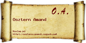 Osztern Amand névjegykártya